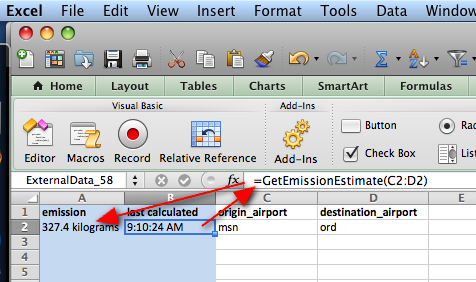 insert equation in excel 2011 for mac